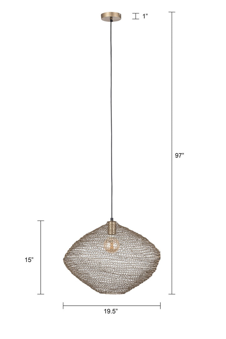 Canarm Canada - IPL1183A01AB20 - One Light Pendant - Warren - Antique Brass