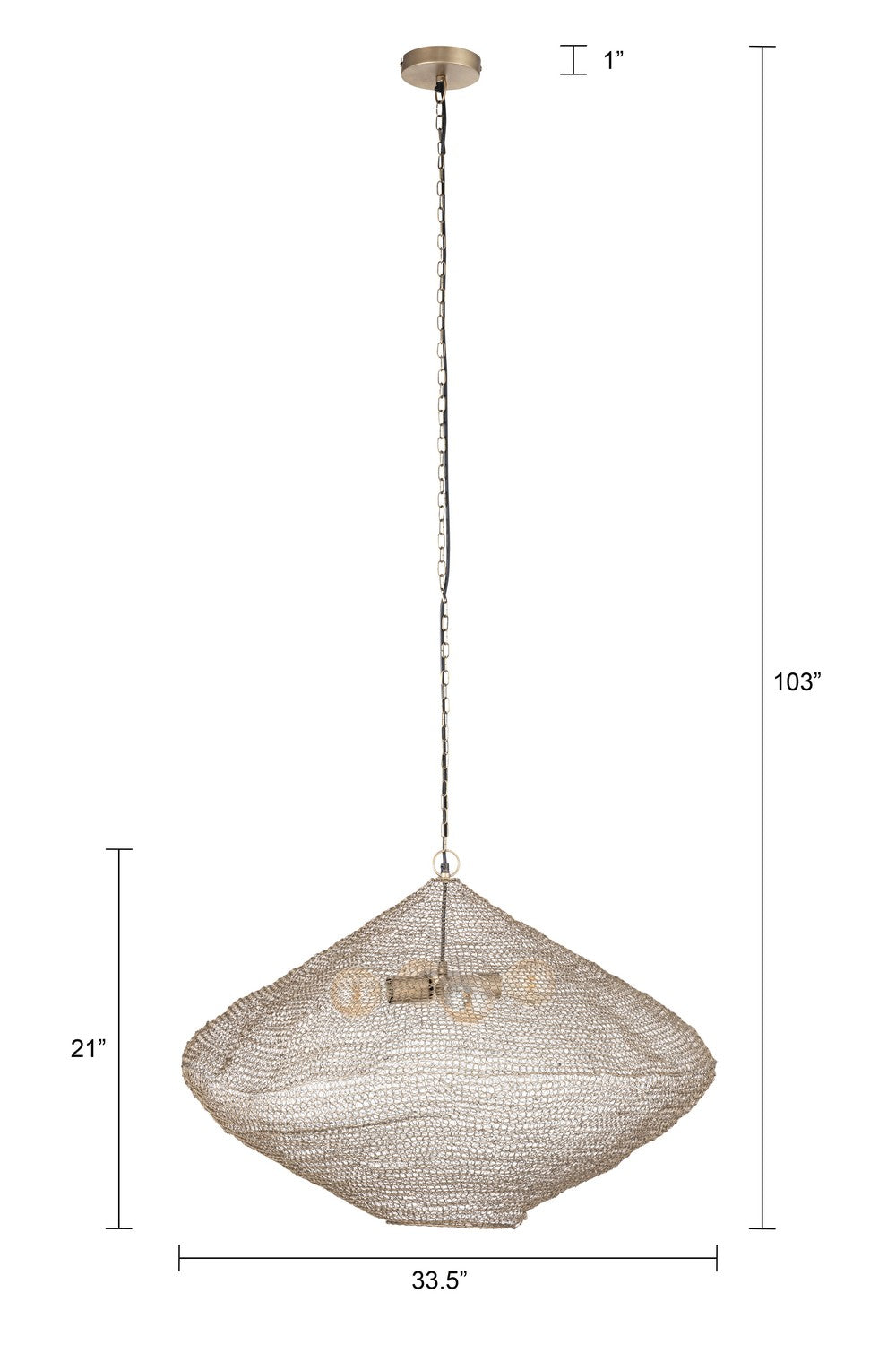 Canarm Canada - IPL1183A04AB35 - Four Light Pendant - Warren - Antique Brass
