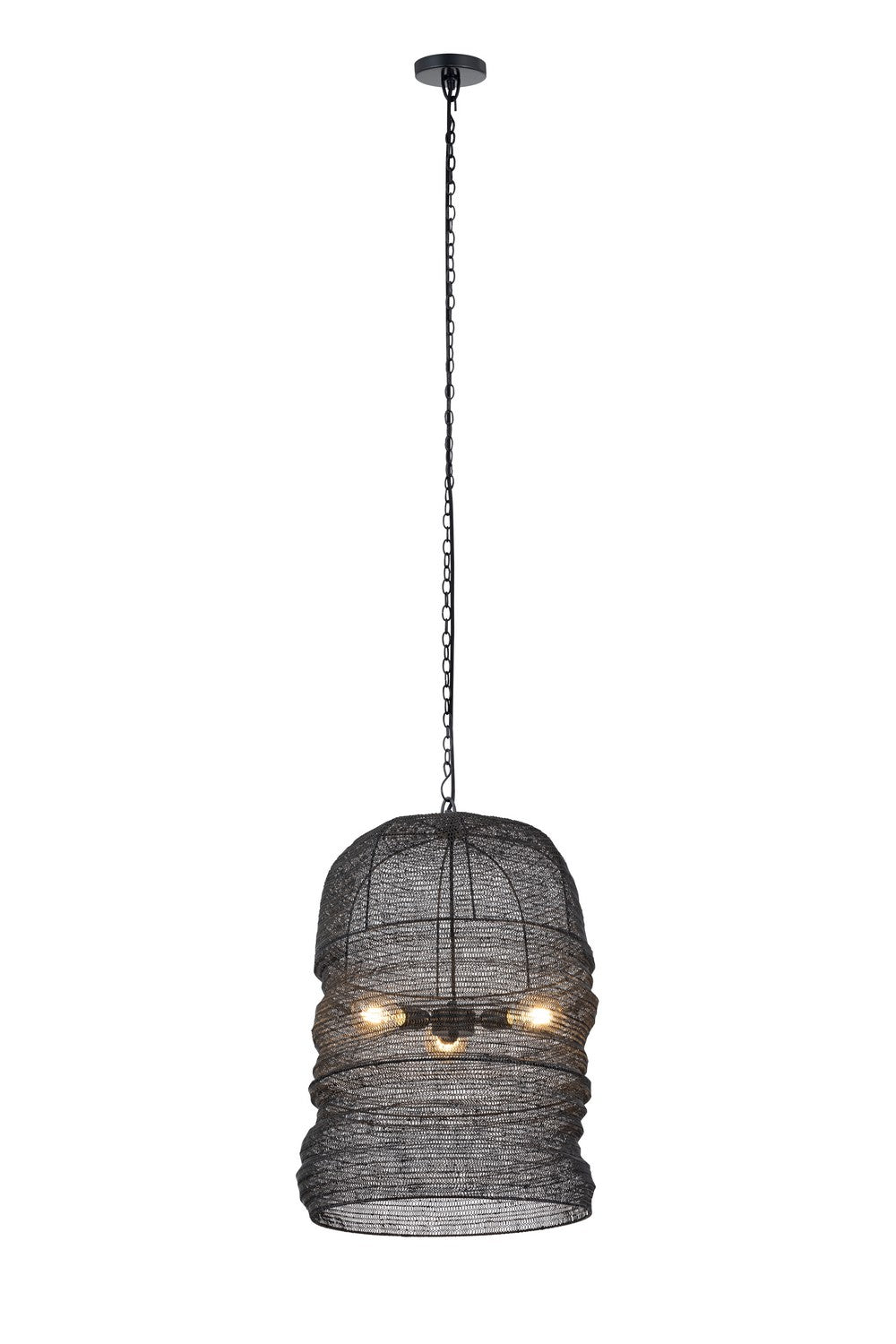 Kara Three Light Pendant in Matte Black - available from The Lighting Shoppe, trusted by Canadian homeowners