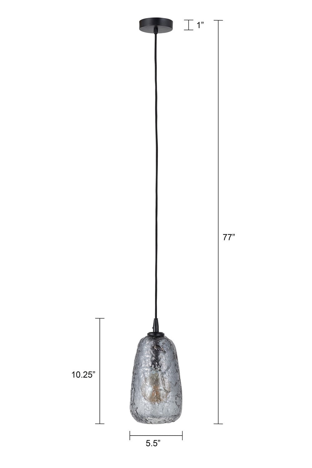 Canarm Canada - IPL2155B01BK - One Light Pendant - Eden - Matte Black
