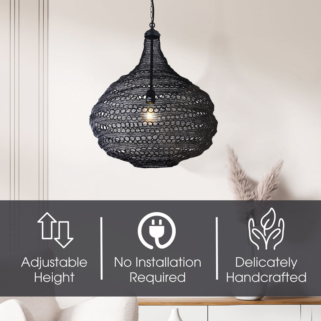 Canarm Canada - IPL2178B01BK - One Light Pendant - Agra - Black