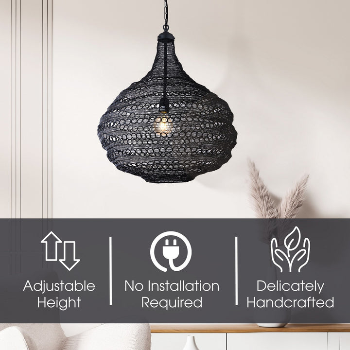 Canarm Canada - IPL2178B01BK - One Light Pendant - Agra - Black