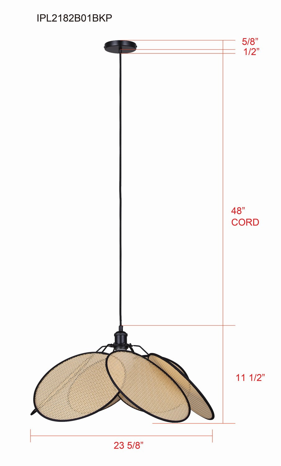 Canarm Canada - IPL2182B01BKP - One Light Pendant - Madison - Matte Black