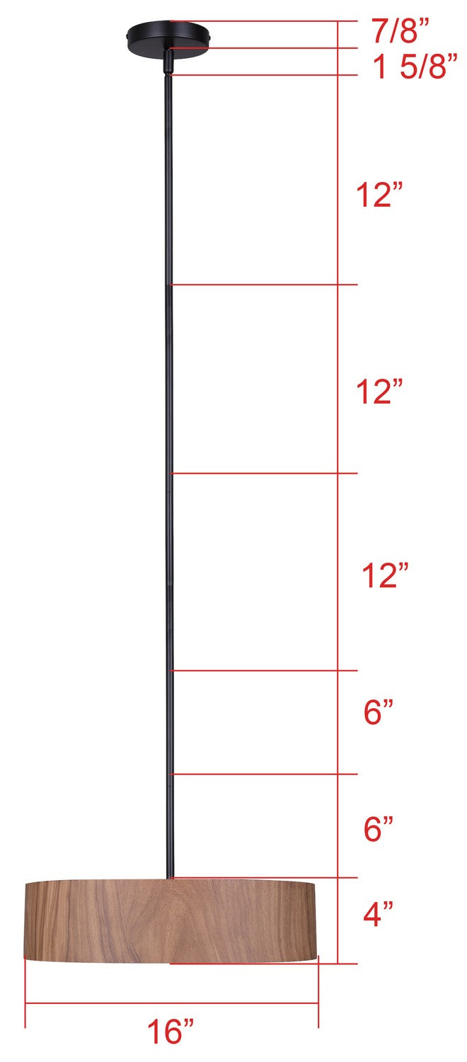 Canarm Canada - IPL318A03BKW16 - Three Light Pendant - Dexter - Matte Black