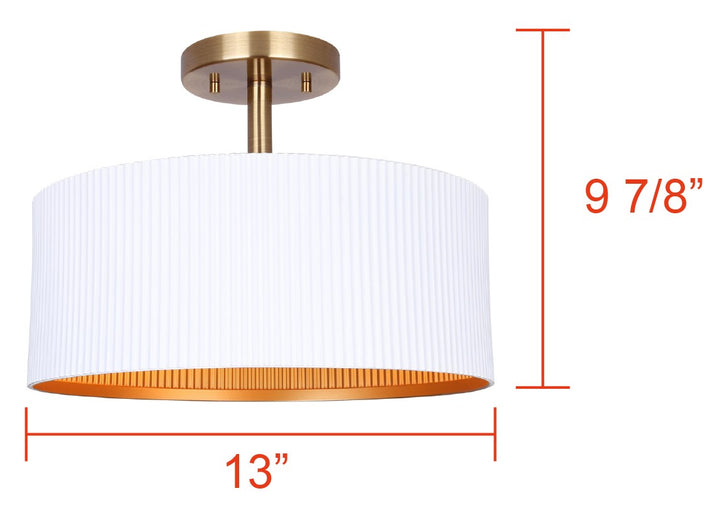 Canarm Canada - ISF1119A02WHG - Two Light Semi-Flush Mount - Rexton - Matte White