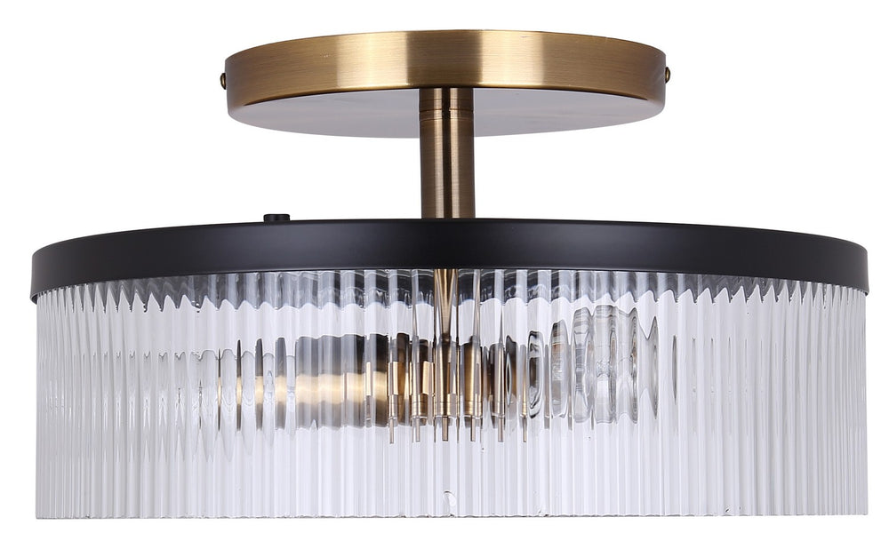 Canarm Canada - ISF1143A03BKG - Three Light Semi-Flush Mount - Jenner - Matte Black And Gold