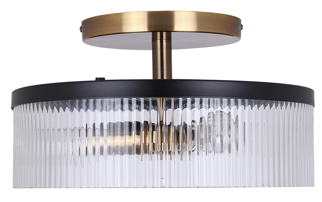 Canarm Canada - ISF1143A03BKG - Three Light Semi-Flush Mount - Jenner - Matte Black And Gold