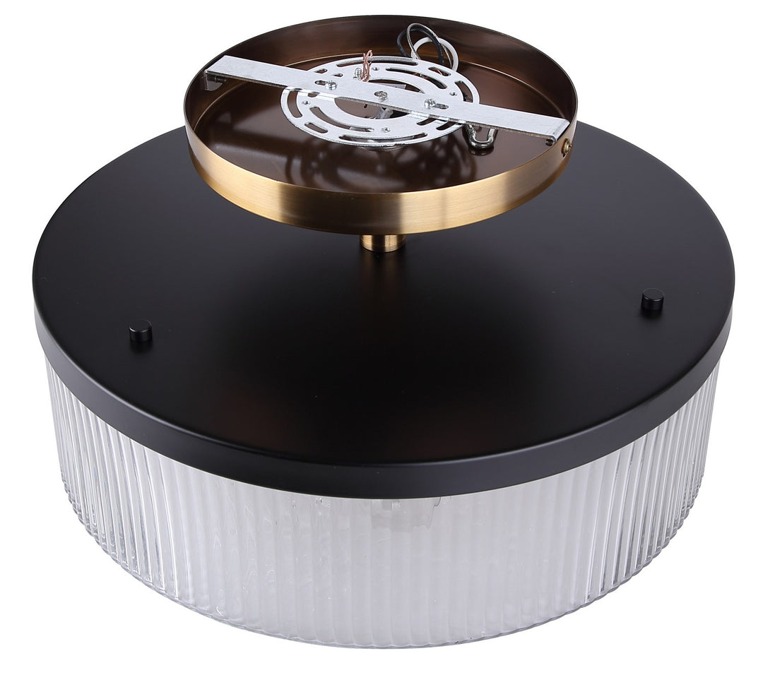 Canarm Canada - ISF1143A03BKG - Three Light Semi-Flush Mount - Jenner - Matte Black And Gold