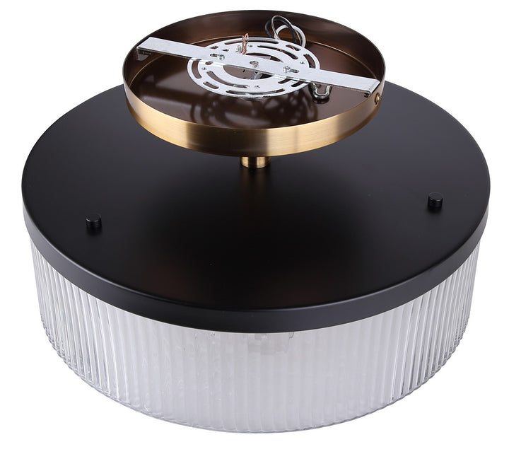 Canarm Canada - ISF1143A03BKG - Three Light Semi-Flush Mount - Jenner - Matte Black And Gold