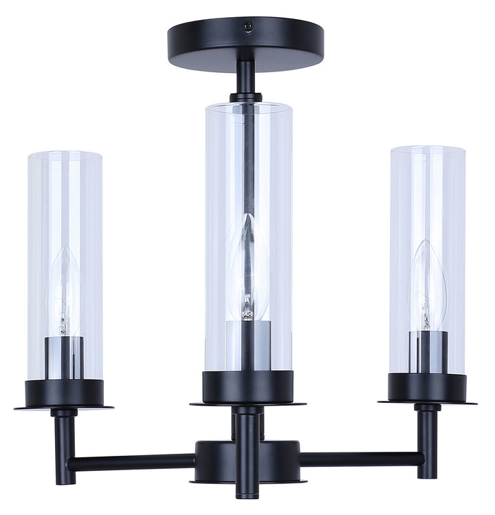 Canarm Canada - ISF1205A03BK - Three Light Semi Flush Mount - Benson - Black