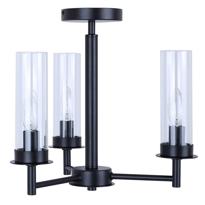 Canarm Canada - ISF1205A03BK - Three Light Semi Flush Mount - Benson - Black