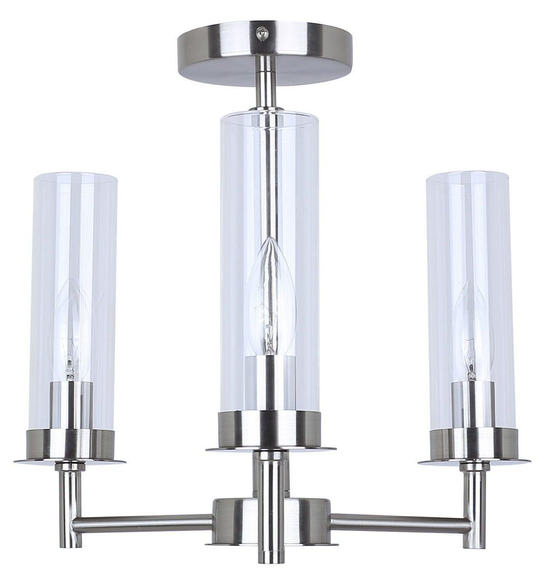 Canarm Canada - ISF1205A03BN - Three Light Semi Flush Mount - Benson - Brushed Nickel