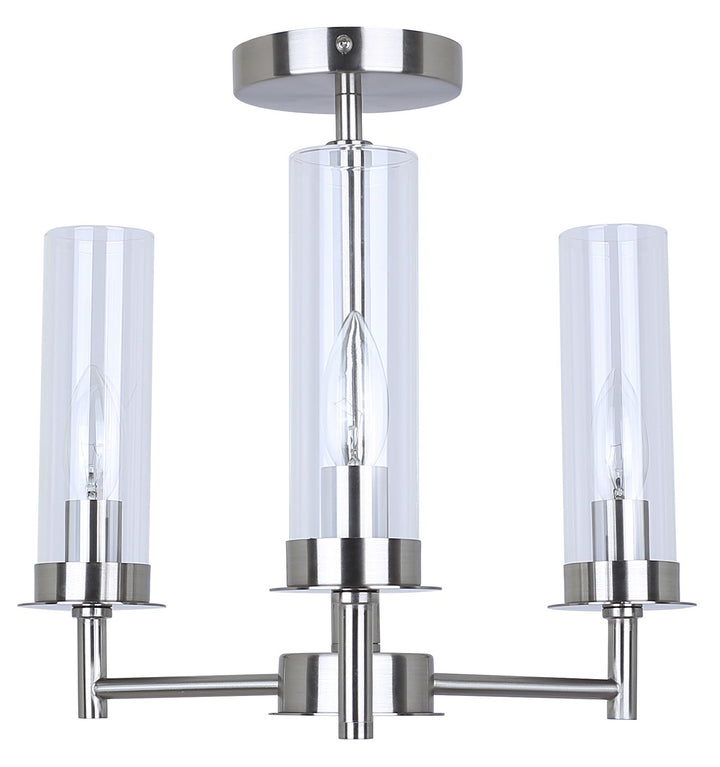 Canarm Canada - ISF1205A03BN - Three Light Semi Flush Mount - Benson - Brushed Nickel