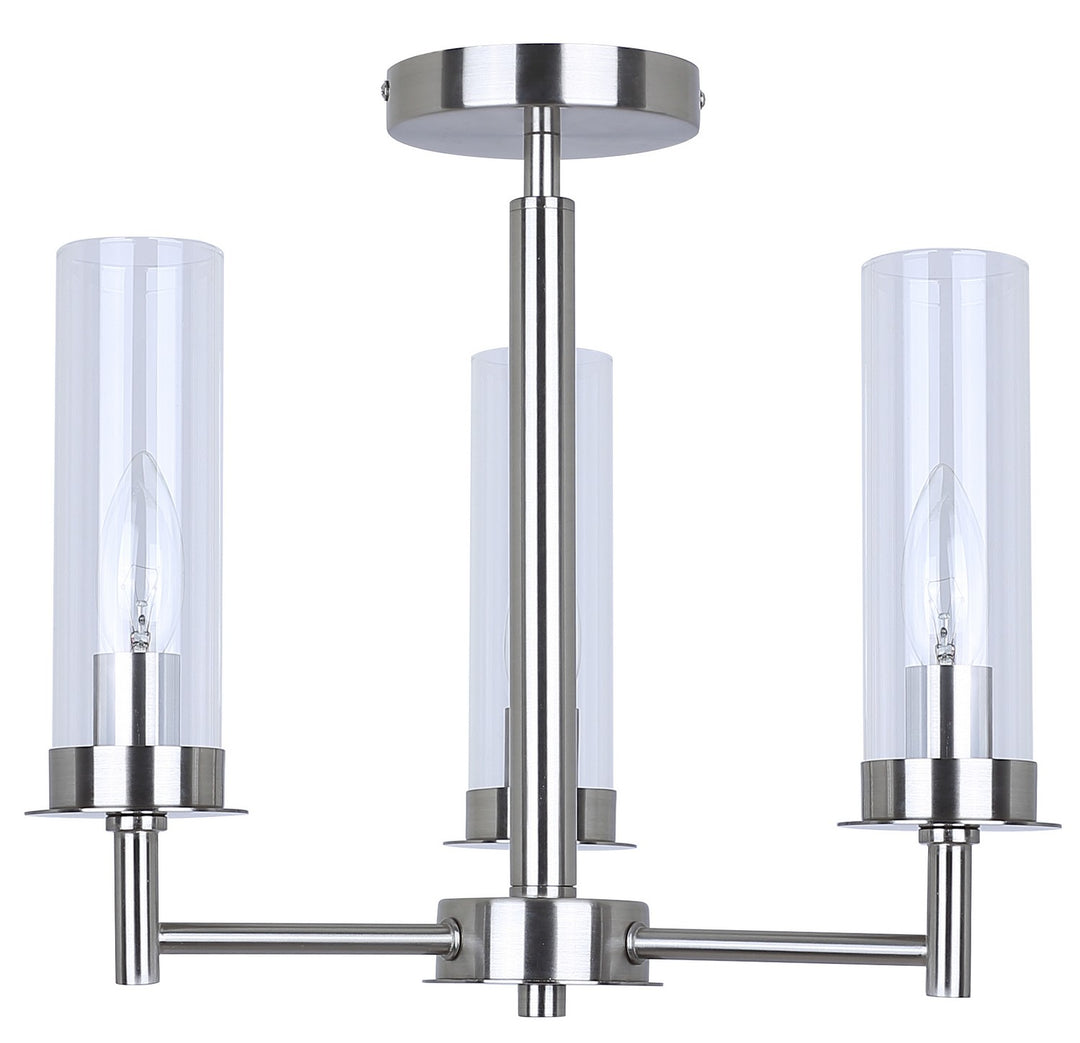 Canarm Canada - ISF1205A03BN - Three Light Semi Flush Mount - Benson - Brushed Nickel