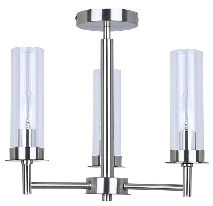 Canarm Canada - ISF1205A03BN - Three Light Semi Flush Mount - Benson - Brushed Nickel