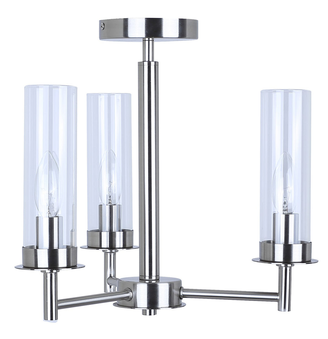 Canarm Canada - ISF1205A03BN - Three Light Semi Flush Mount - Benson - Brushed Nickel