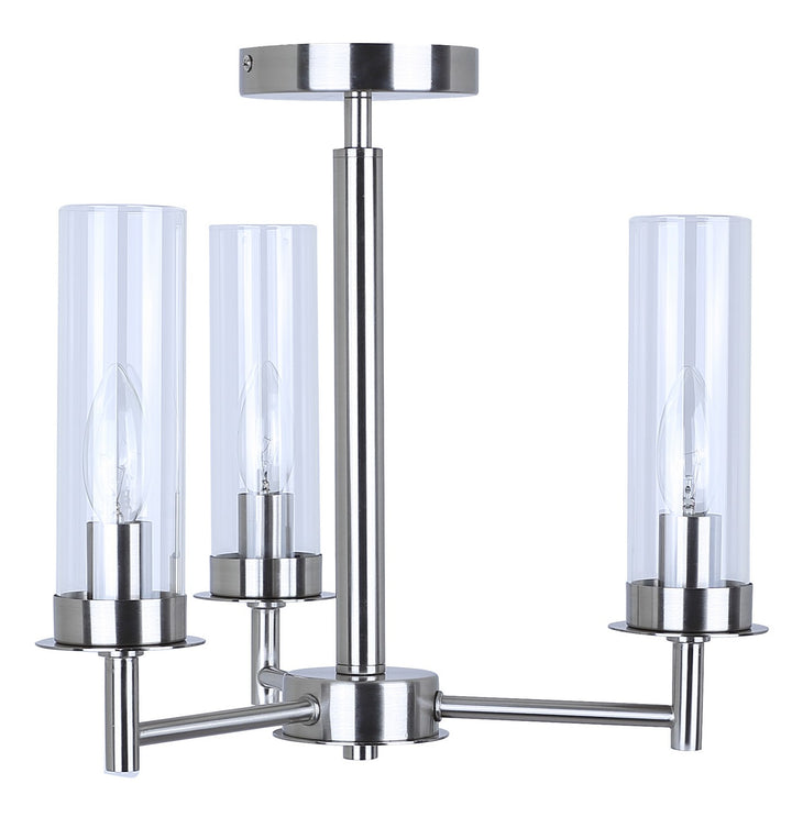 Canarm Canada - ISF1205A03BN - Three Light Semi Flush Mount - Benson - Brushed Nickel