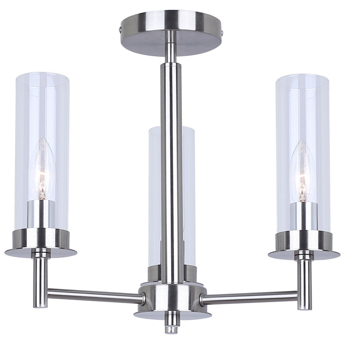 Canarm Canada - ISF1205A03BN - Three Light Semi Flush Mount - Benson - Brushed Nickel