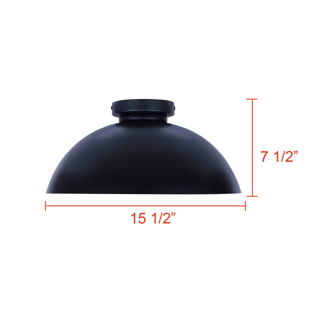 Canarm Canada - ISF2192B01BK - One Light Semi Flush Mount - Eddie - Matte Black