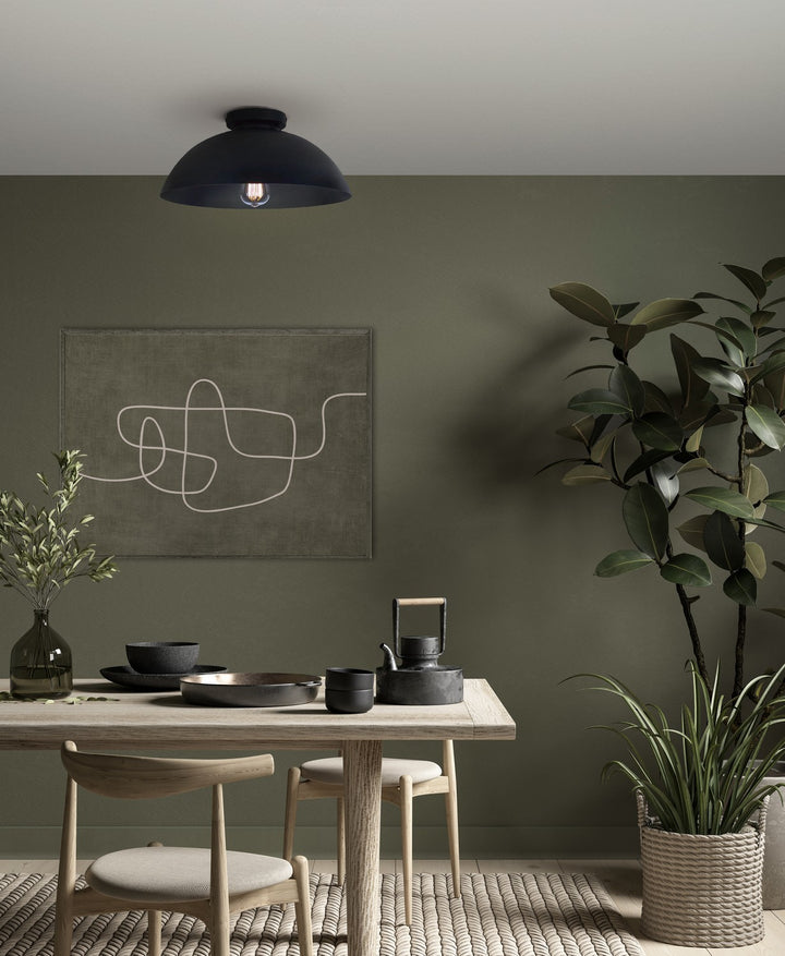 Canarm Canada - ISF2192B01BK - One Light Semi Flush Mount - Eddie - Matte Black