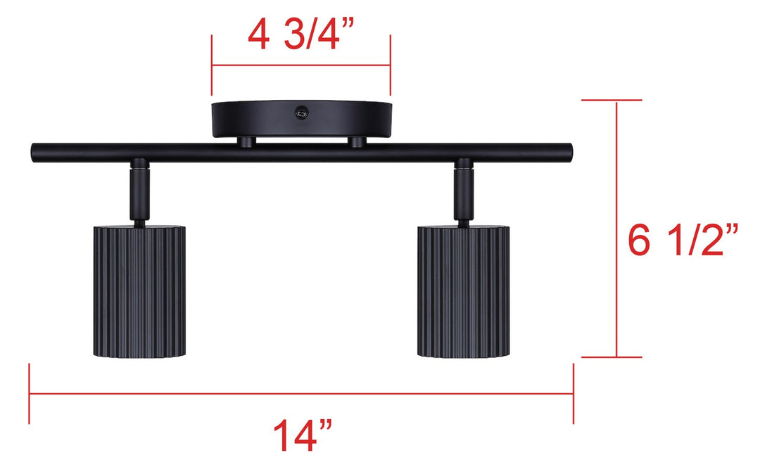 Canarm Canada - IT1119A02BK10 - Two Light Track Lighting - Rexton - Black