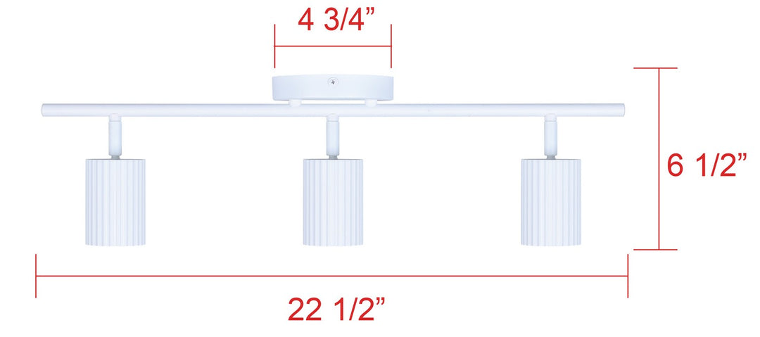 Canarm Canada - IT1119A03WH10 - Three Light Track Lighting - Rexton - White