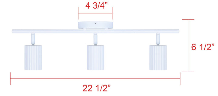 Canarm Canada - IT1119A03WH10 - Three Light Track Lighting - Rexton - White