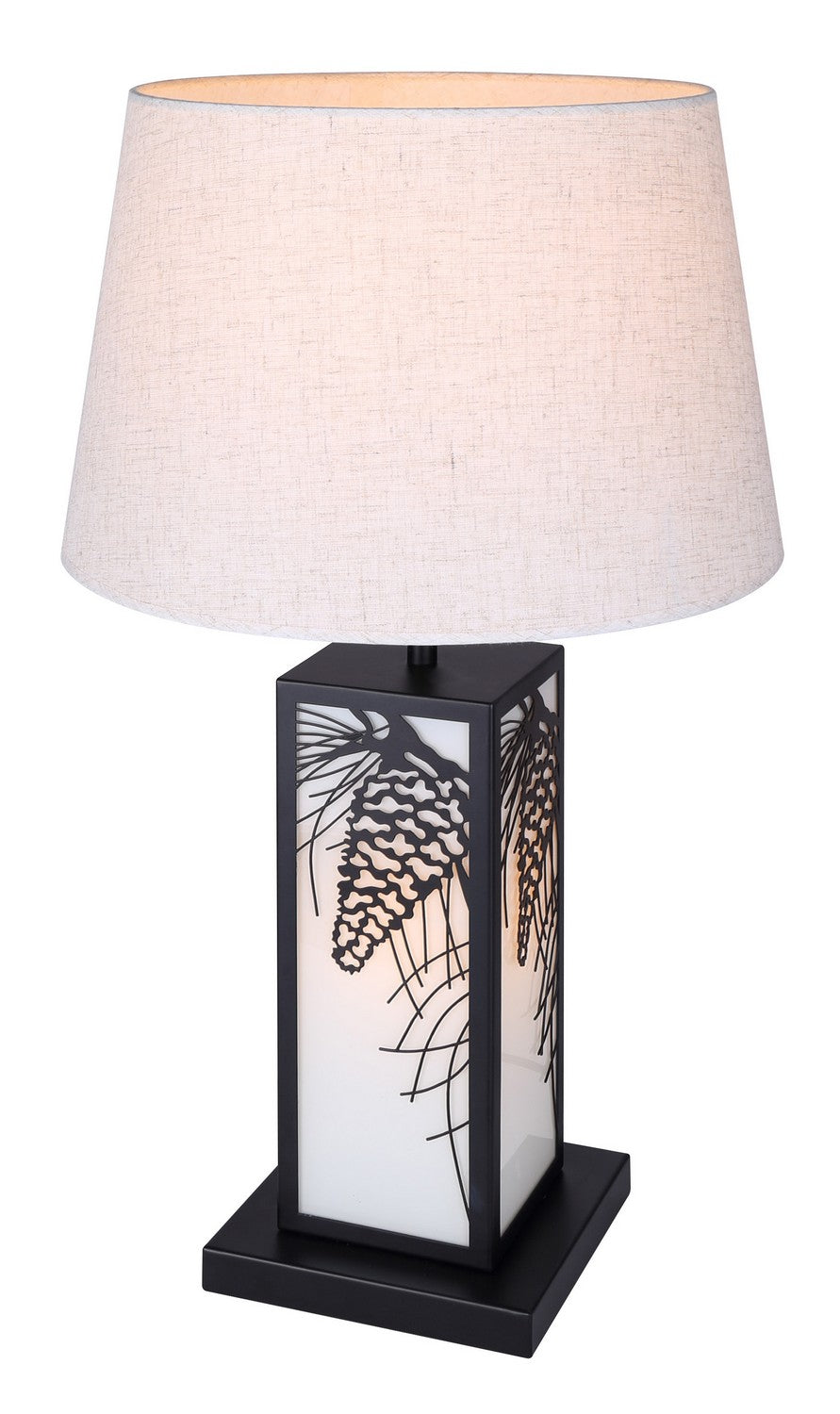 Coy Two Light Table Lamp in Matte Black - available from The Lighting Shoppe, trusted by Canadian homeowners