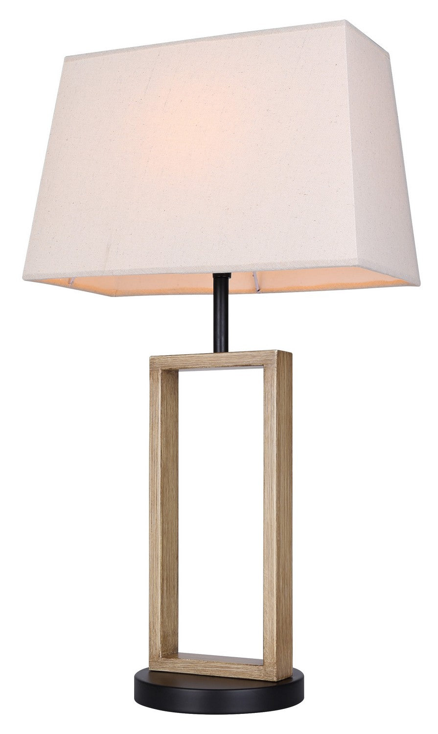 Burke One Light Table Lamp in Matte Black And Brushed Brown - available from The Lighting Shoppe, trusted by Canadian homeowners