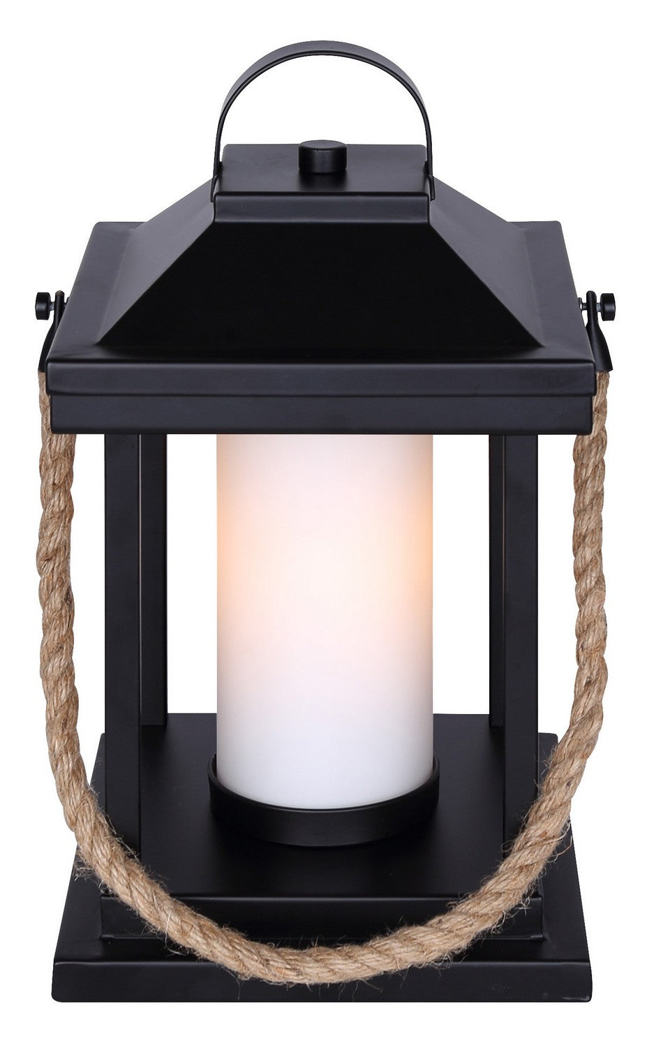 Kyler One Light Table Lamp in Matte Black And Rope - available from The Lighting Shoppe, trusted by Canadian homeowners