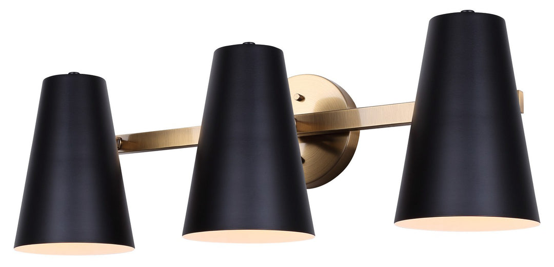 Harken Three Light Vanity in Gold - available from The Lighting Shoppe, trusted by Canadian homeowners