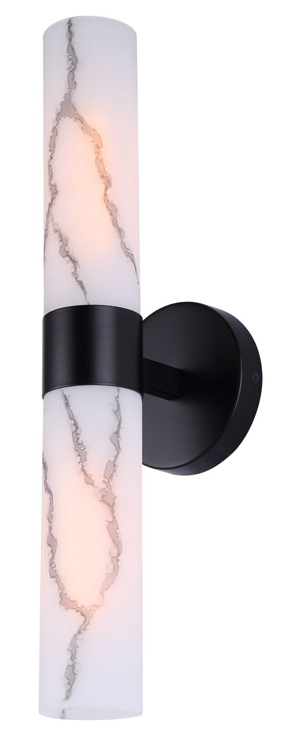 Kristella Two Light Vanity in Black - available from The Lighting Shoppe, trusted by Canadian homeowners