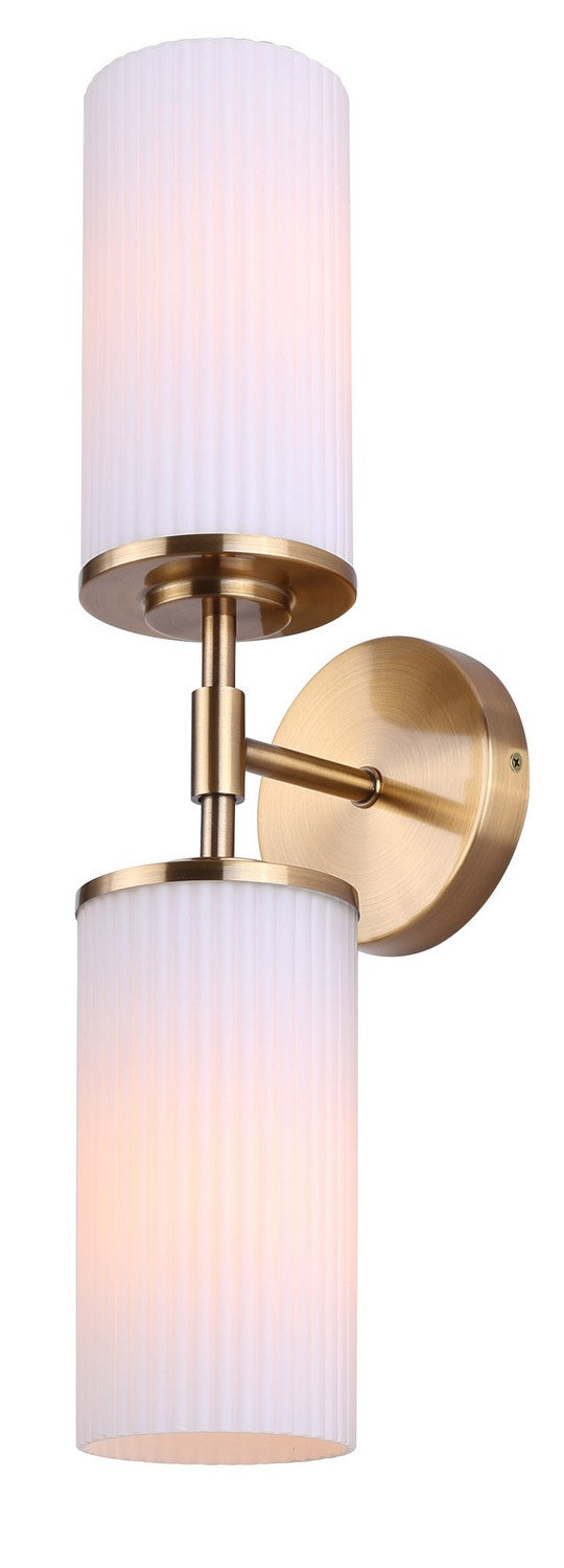 Kinslea Two Light Vanity in Gold - available from The Lighting Shoppe, trusted by Canadian homeowners