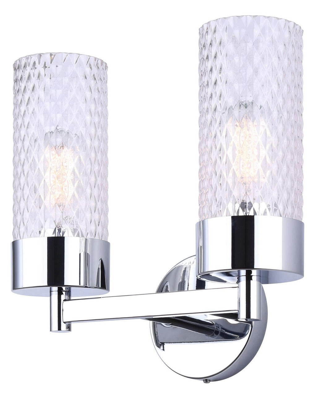 Eden Two Light Vanity in Chrome - available from The Lighting Shoppe, trusted by Canadian homeowners