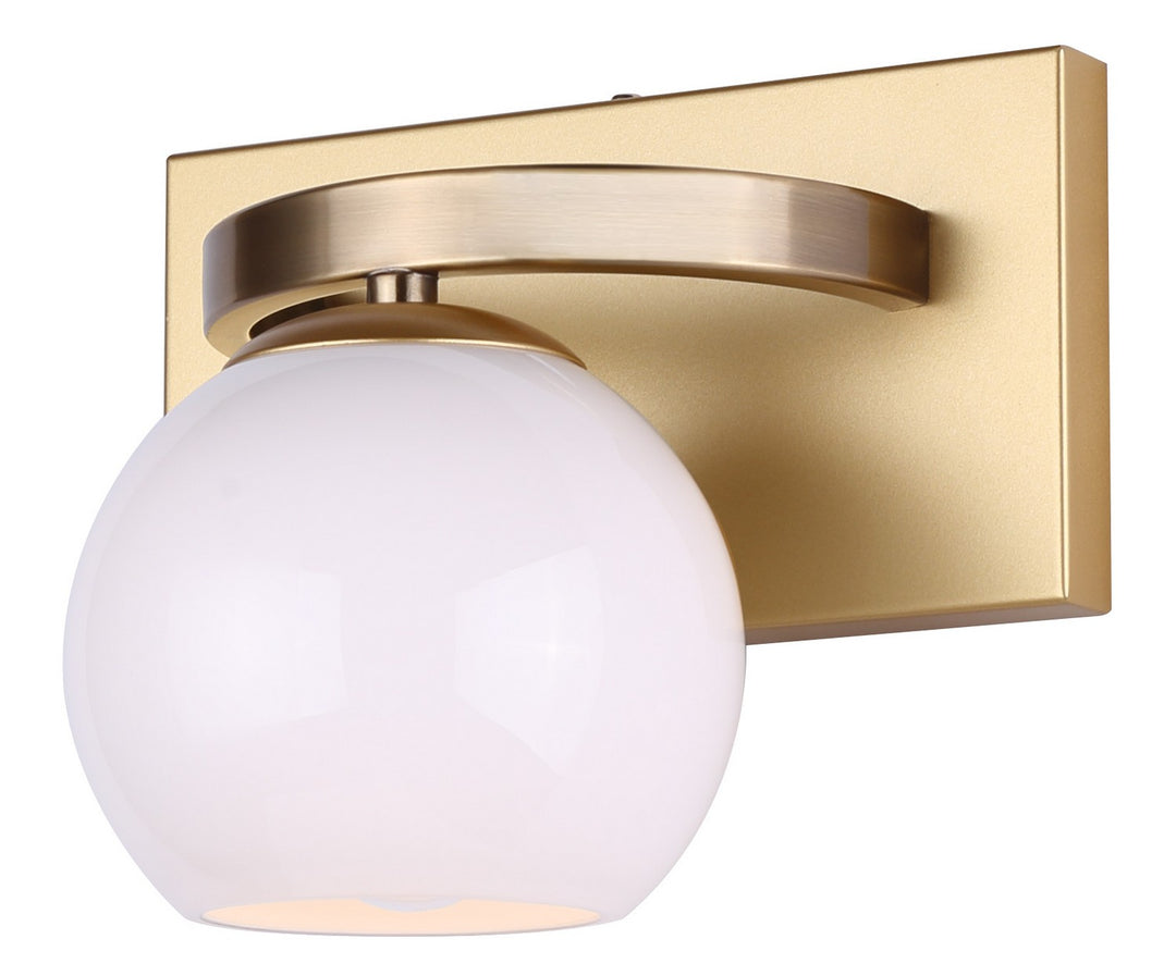 Monroe One Light Vanity in Gold - available from The Lighting Shoppe, trusted by Canadian homeowners