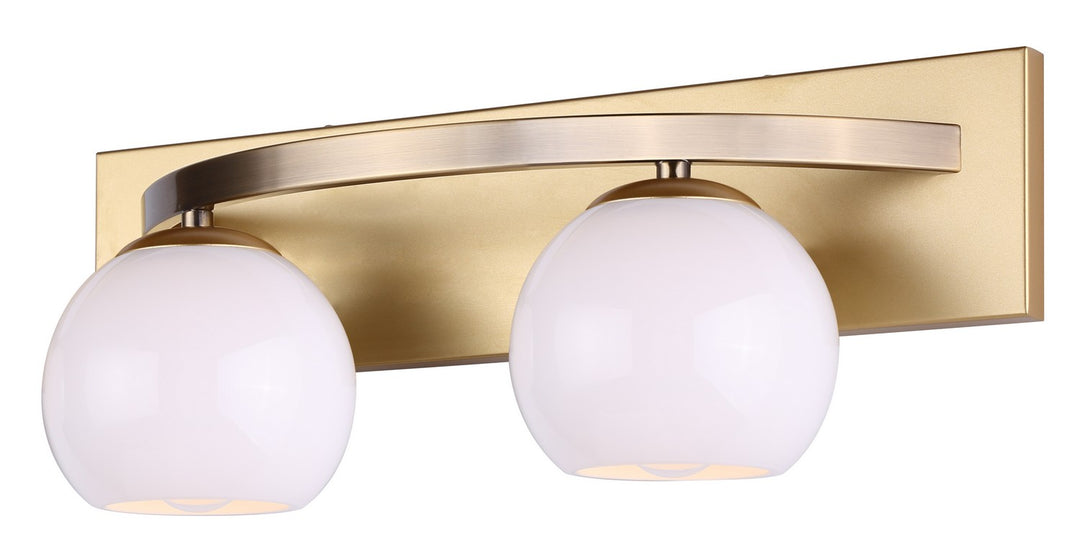 Monroe Two Light Vanity in Gold - available from The Lighting Shoppe, trusted by Canadian homeowners