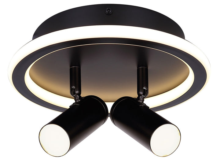 Canarm Canada - LCW314A02BK - Two Light Ceiling/Wall Mount - Denver - Matte Black