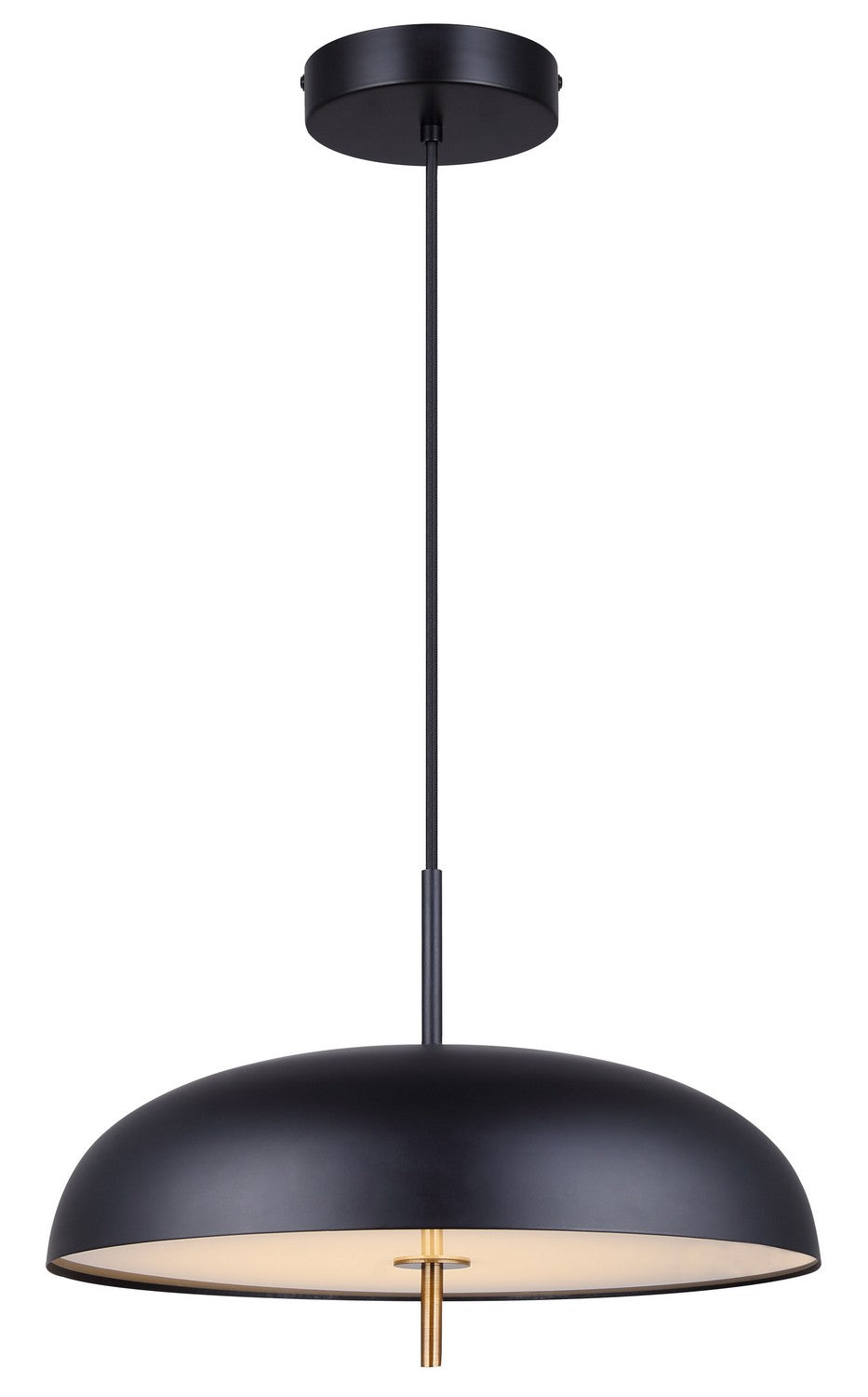 Kelvin LED Pendant in Matte Black And Gold - available from The Lighting Shoppe, trusted by Canadian homeowners