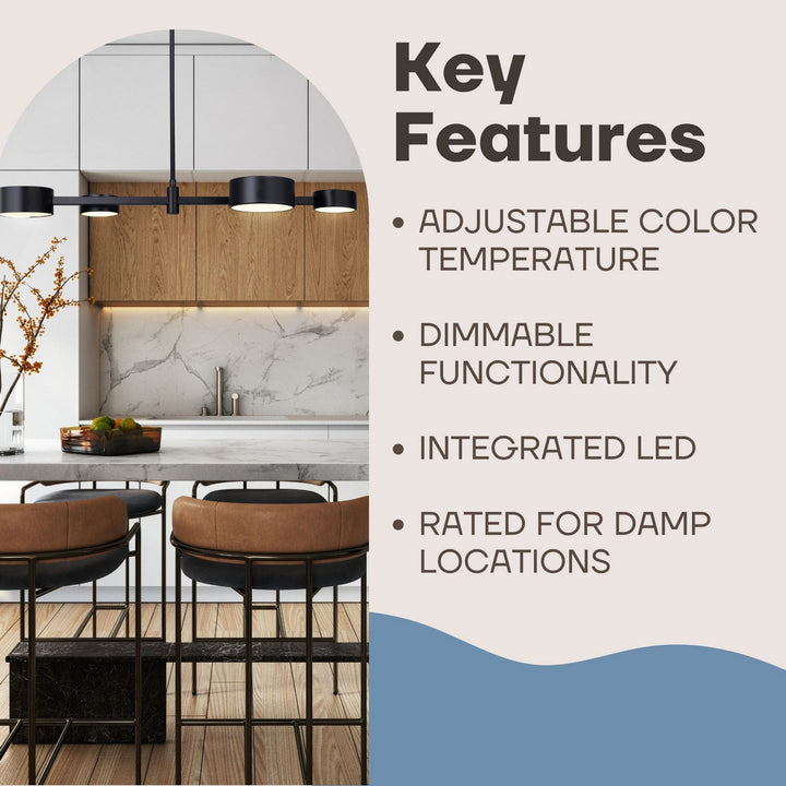 Canarm Canada - LPL315A04BK - LED Pendant - Montgomery - Matte Black