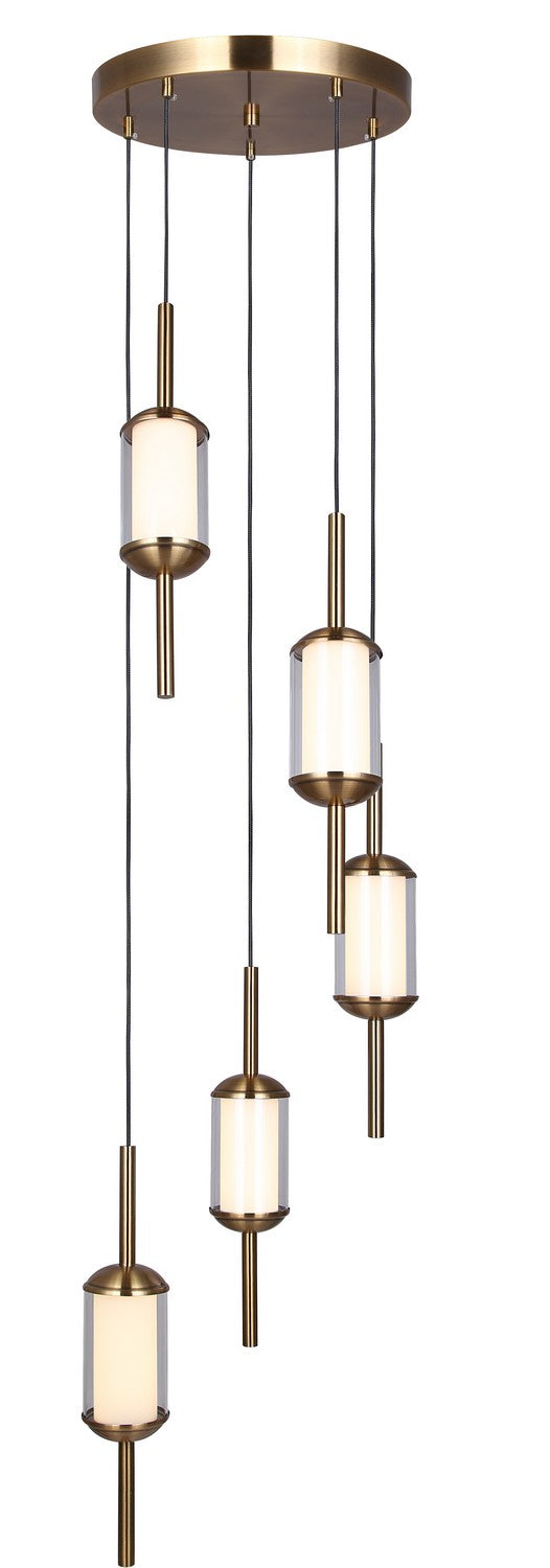 Lavene Five Light Pendant in Gold - available from The Lighting Shoppe, trusted by Canadian homeowners