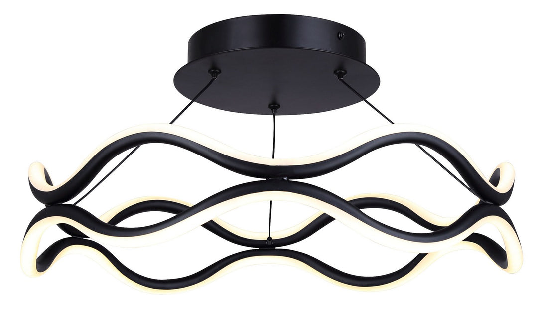 Castra LED Semi Flush Mount in Black - available from The Lighting Shoppe, trusted by Canadian homeowners