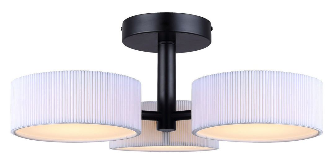 Carmynn LED Semi Flush Mount in Black - available from The Lighting Shoppe, trusted by Canadian homeowners