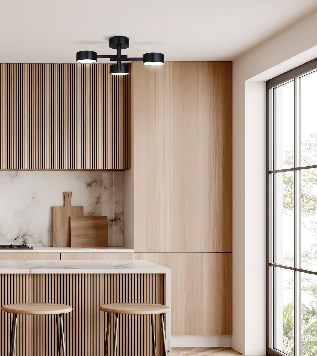 Canarm Canada - LSF315A03BK - LED Semi Flush Mount - Montgomery - Black