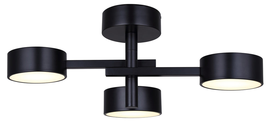 Montgomery LED Semi Flush Mount in Black - available from The Lighting Shoppe, trusted by Canadian homeowners