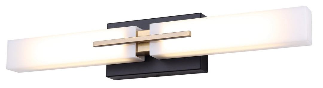 Hazel LED Vanity in Matte Black And Gold - available from The Lighting Shoppe, trusted by Canadian homeowners
