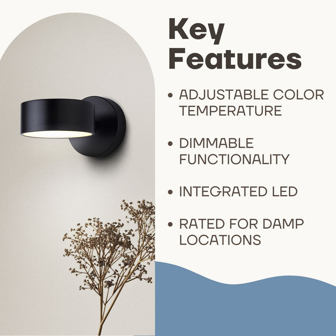 Canarm Canada - LWF315A01BK - LED Wall Sconce - Montgomery - Black