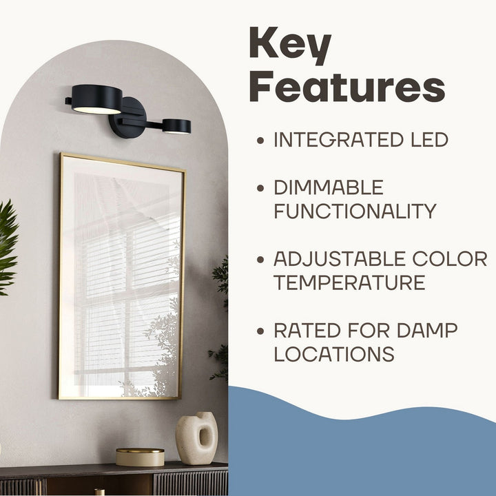 Canarm Canada - LWF315A02BK - LED Wall Sconce - Montgomery - Black