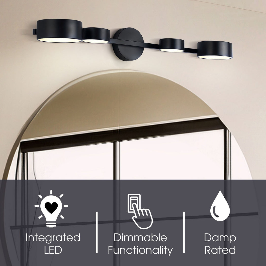 Canarm Canada - LWF315A04BK - LED Wall Sconce - Montgomery - Black