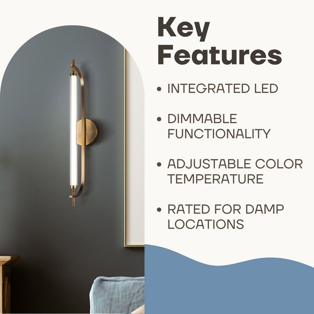 Canarm Canada - LWL319A25GD - LED Wall Sconce - Keaton - Gold