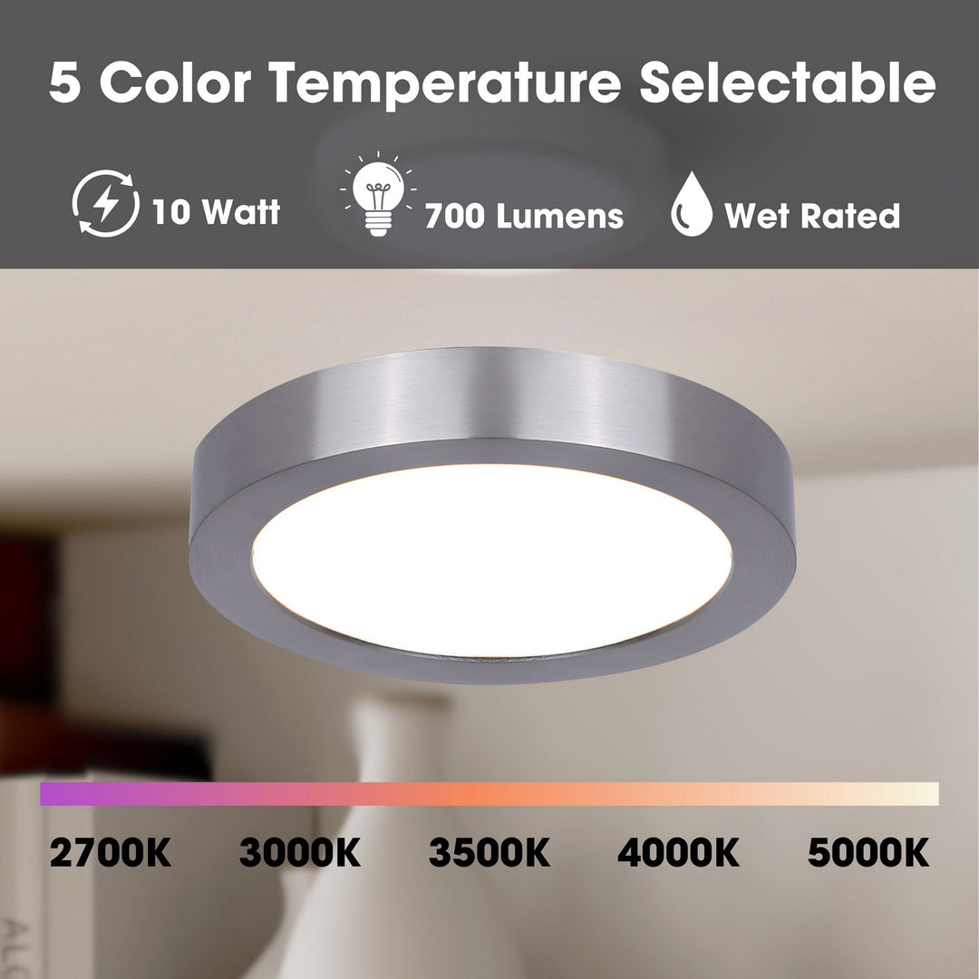 Canarm Canada - DL-5F-10S-BN-C - LED Flush Mount - Led Disk Light - Brushed Nickel